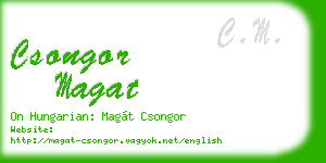 csongor magat business card