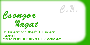 csongor magat business card